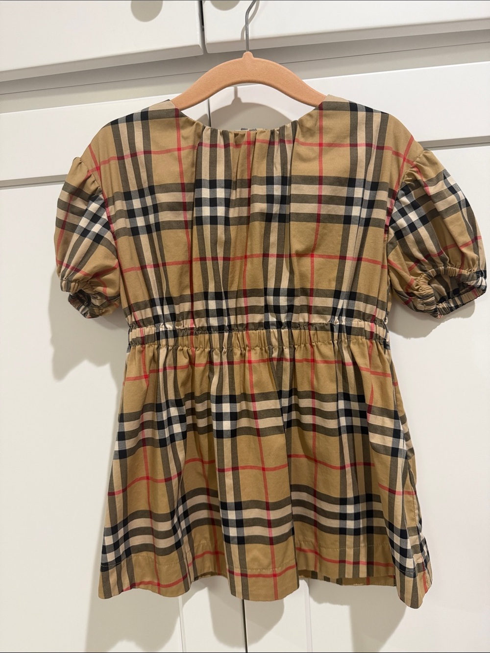 Burberry Kids Classic Plaid Kids Dress in Beige Size 18M